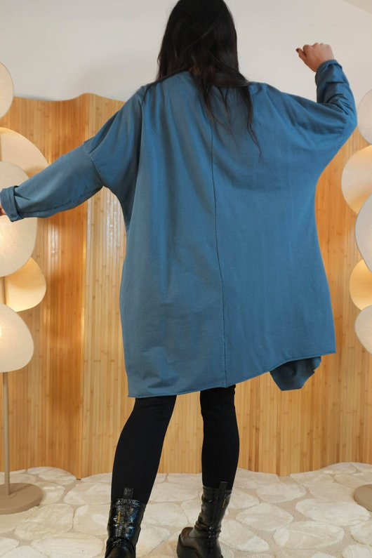 Leopard Panel Top Denim